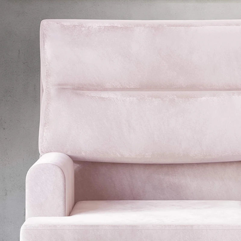 Modern Velvet Accent Armchair with Gold Legs and Side Storage