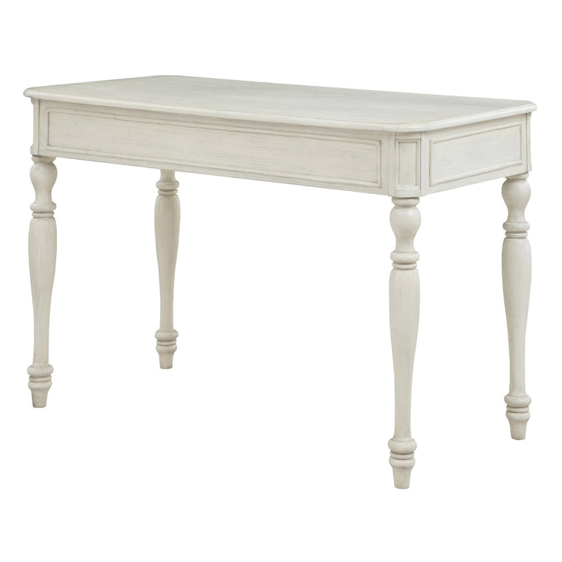 Scrivania classica in legno con cassetto contenitore e gambe tornite