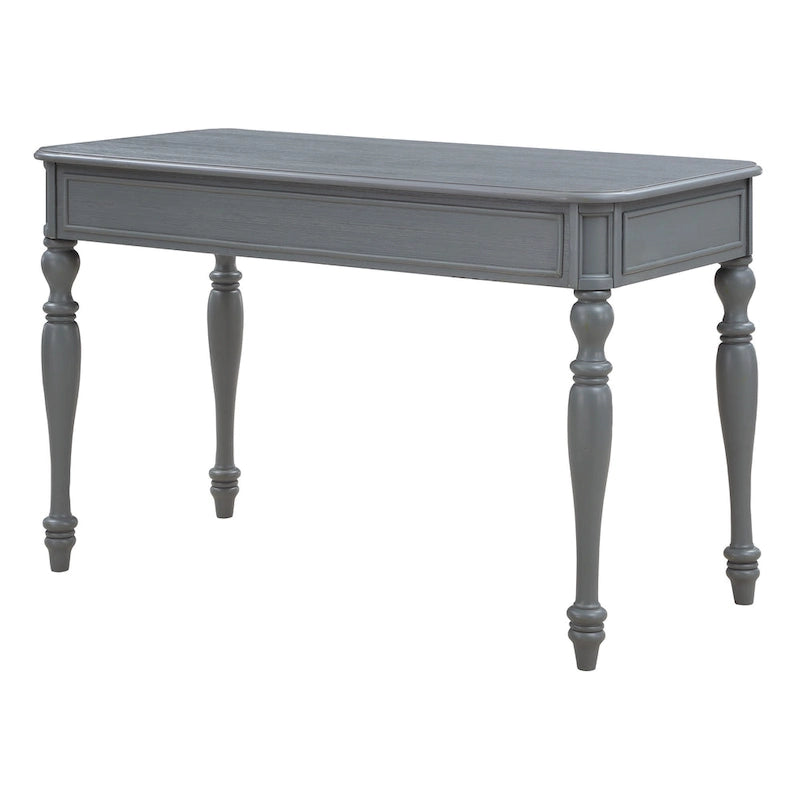 Scrivania classica in legno con cassetto contenitore e gambe tornite