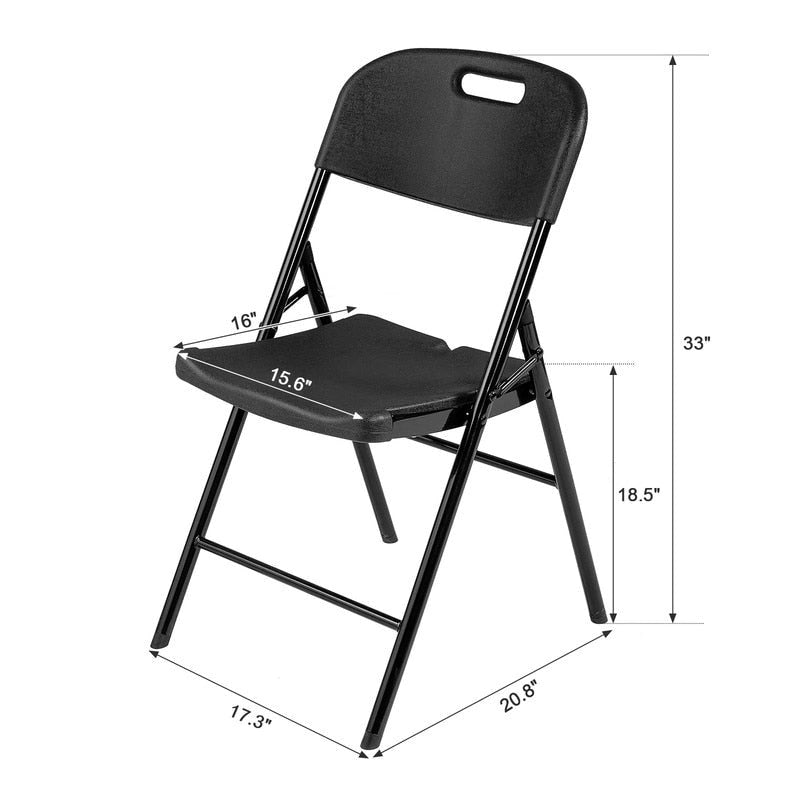 HDPE Folding Chair with Contoured Seat for Indoor Outdoor Events