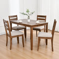 Rectangular Rubberwood Dining Table with Smooth Finish and Sturdy Legs