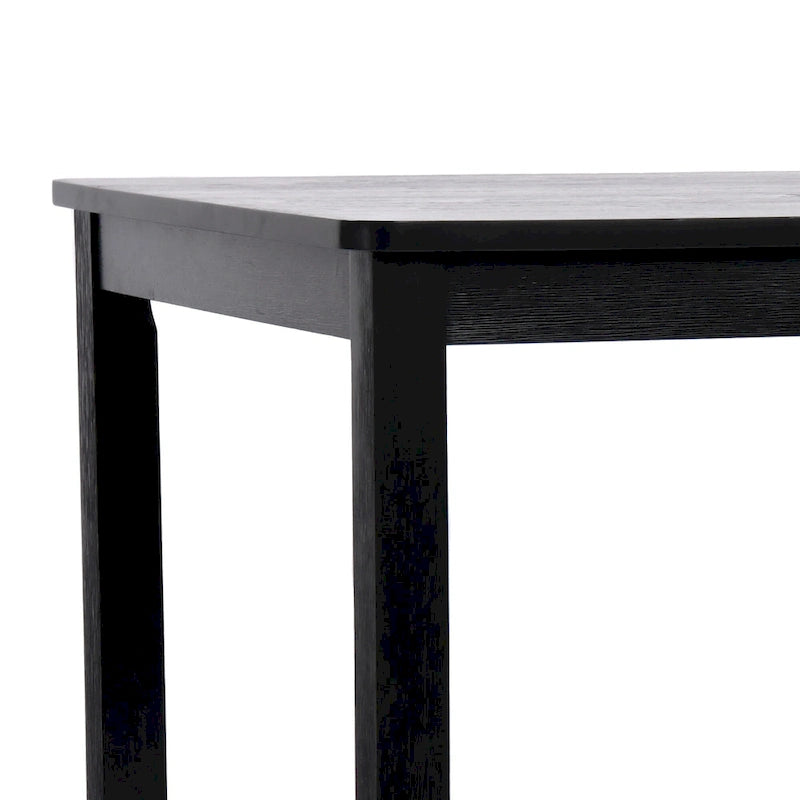 Rectangular Rubberwood Dining Table with Smooth Finish and Sturdy Legs