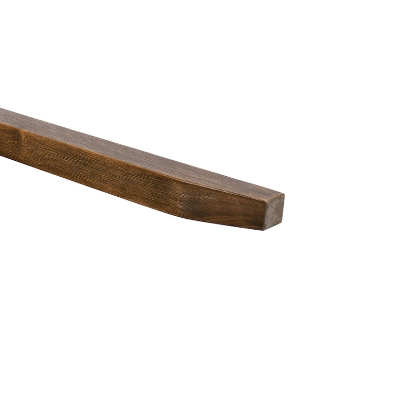Rectangular Rubberwood Dining Table with Smooth Finish and Sturdy Legs