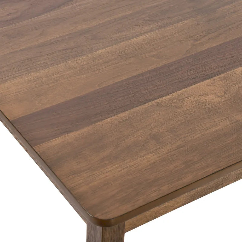 Rectangular Rubberwood Dining Table with Smooth Finish and Sturdy Legs