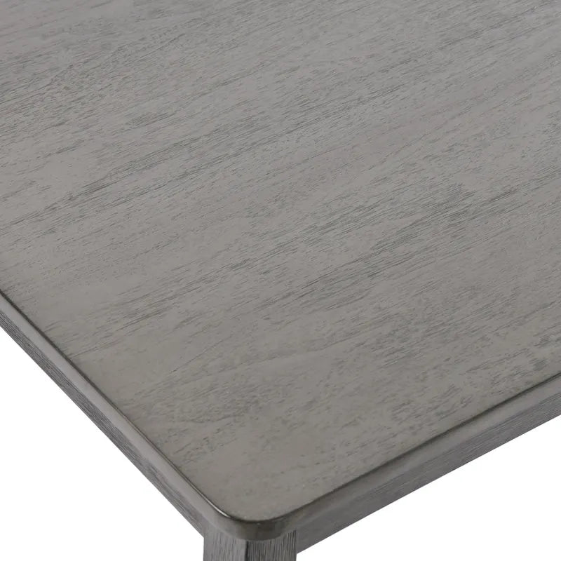 Rectangular Rubberwood Dining Table with Smooth Finish and Sturdy Legs