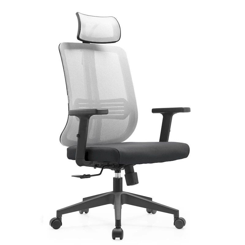 Modern Adjustable Mesh Office Chair with Headrest and Padded Seat