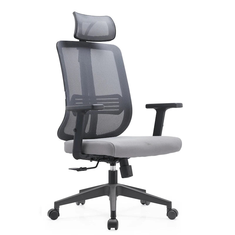 Modern Adjustable Mesh Office Chair with Headrest and Padded Seat