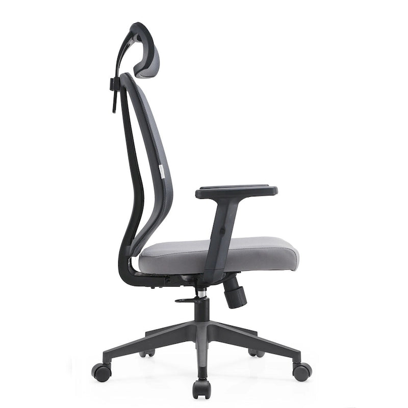 Chaise de bureau moderne réglable en maille avec appuie-tête et assise rembourrée
