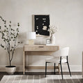 Bureau d’écriture moderne cannelé avec tiroir de rangement pour bureau à domicile