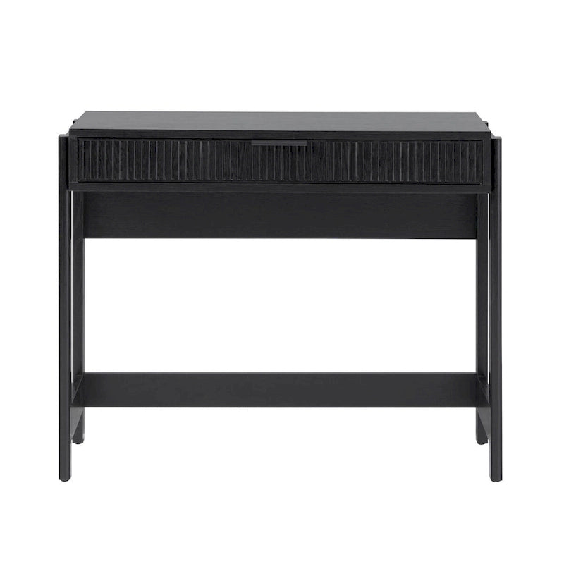 Bureau d’écriture moderne cannelé avec tiroir de rangement pour bureau à domicile