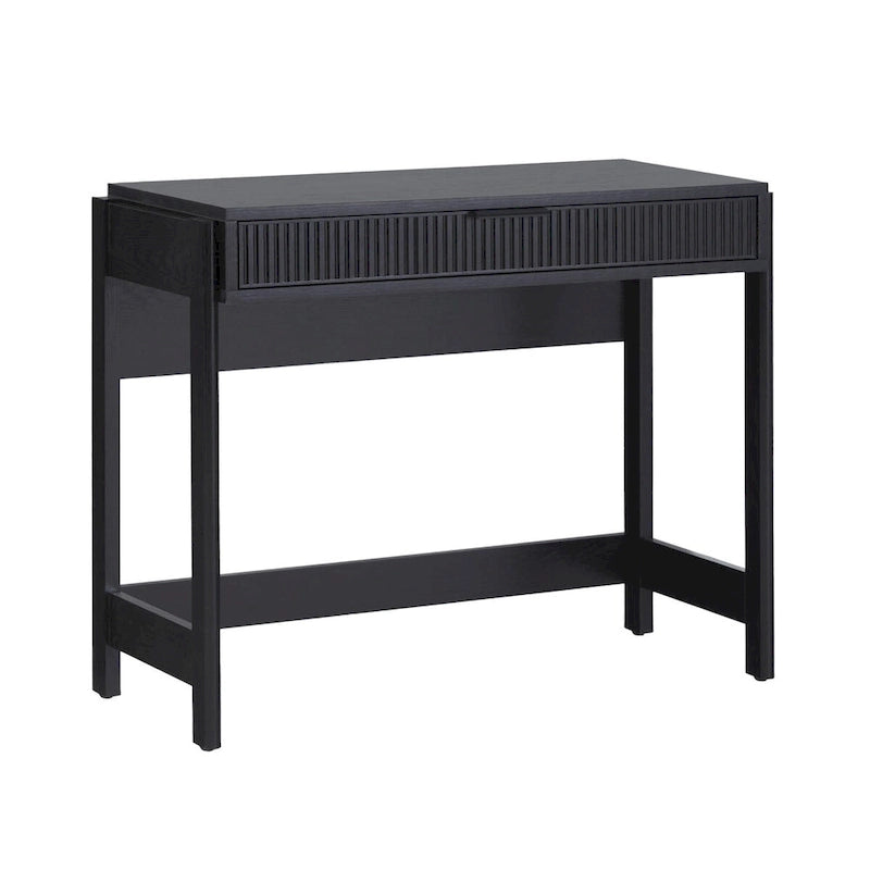 Bureau d’écriture moderne cannelé avec tiroir de rangement pour bureau à domicile
