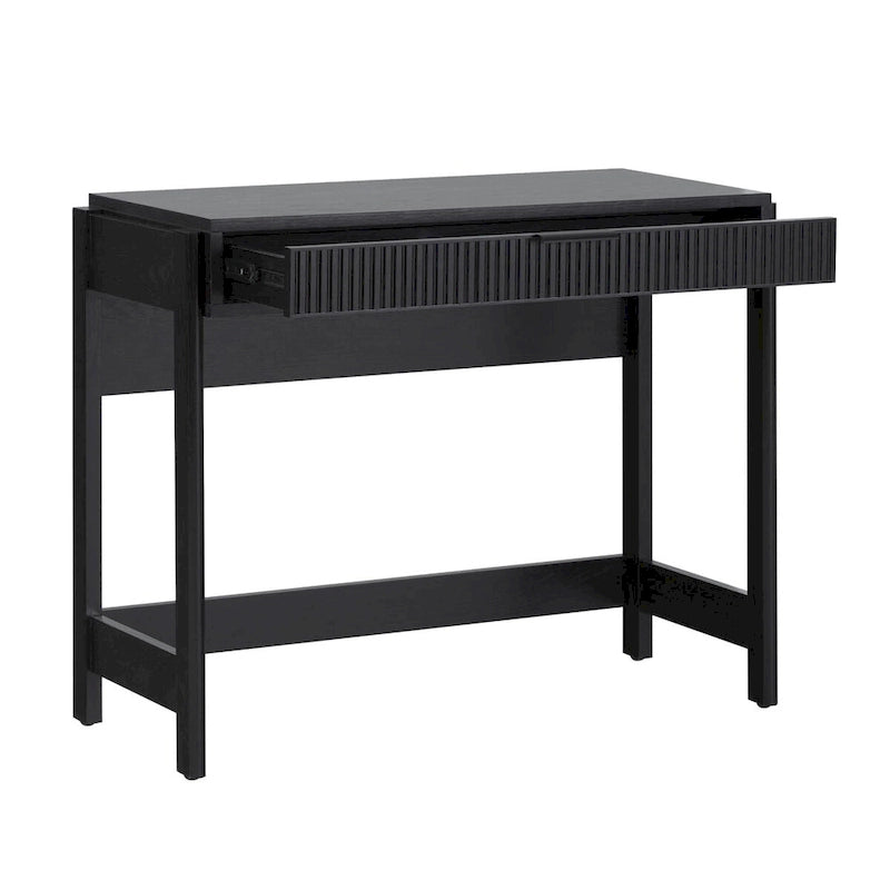 Bureau d’écriture moderne cannelé avec tiroir de rangement pour bureau à domicile