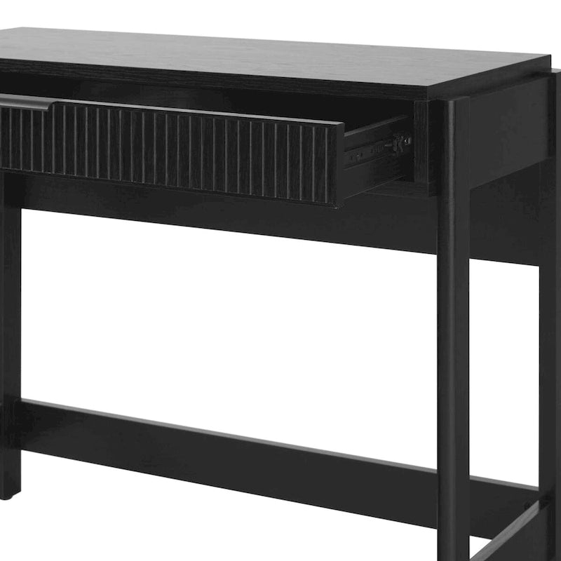 Bureau d’écriture moderne cannelé avec tiroir de rangement pour bureau à domicile