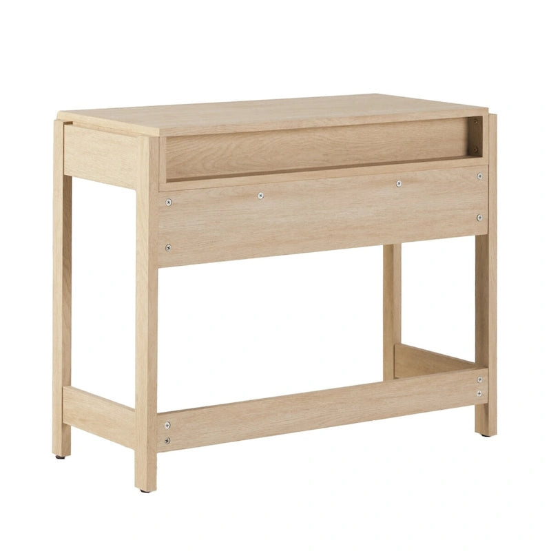 Bureau d’écriture moderne cannelé avec tiroir de rangement pour bureau à domicile